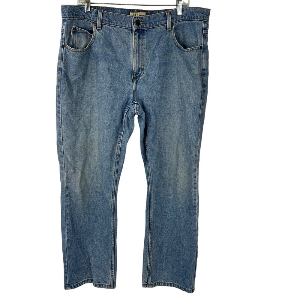 L.L.BEAN Standard Fit Cotton Straight Leg Denim Jeans